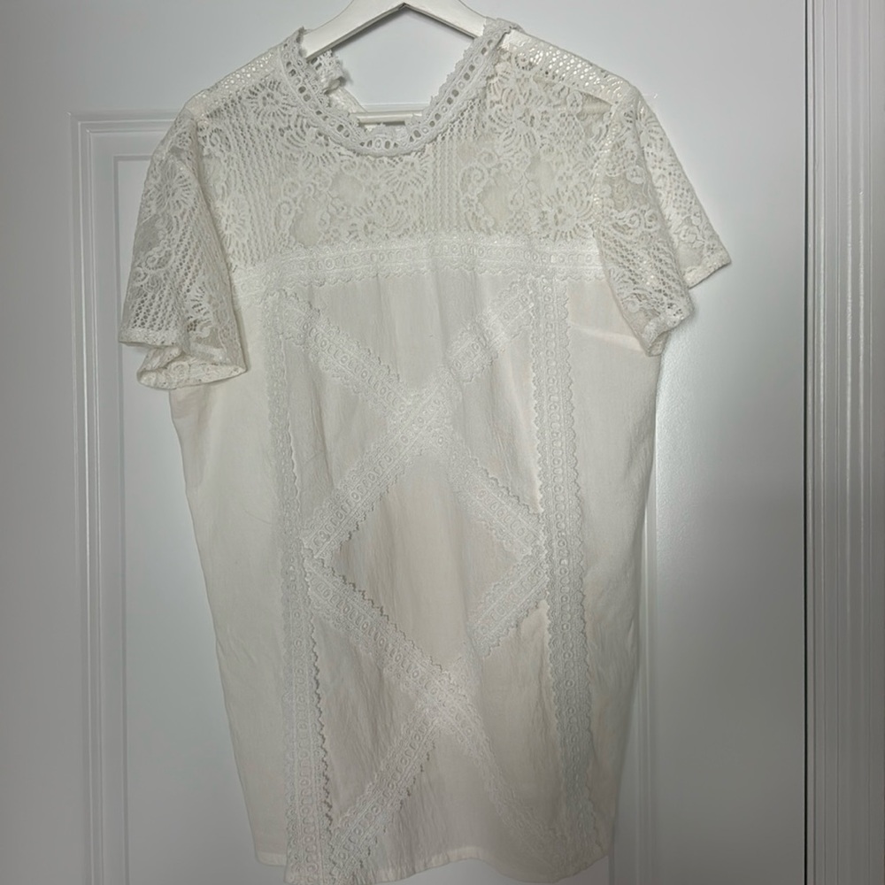 White lace blouse